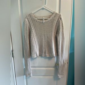 Aeropostale White Cable Knit Sweater
